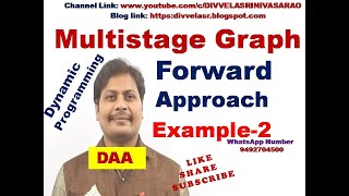 Multistage graph || Forward approach in Multistage Graph || Dynamic Programming ||  DAA ||
