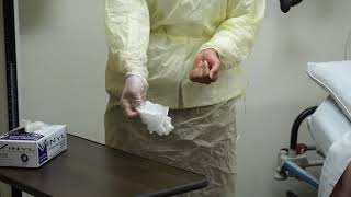 CNA Test: Skill 8 - Donning and Removing PPE ( Gown and Gloves )