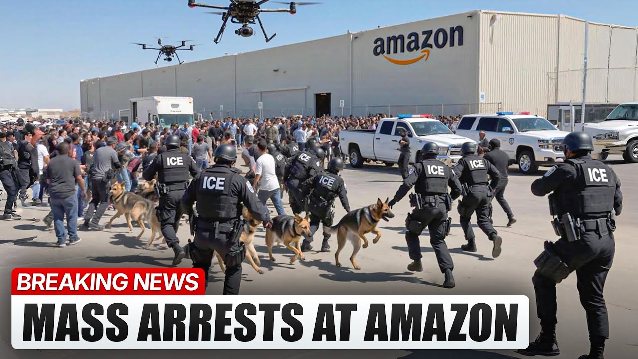 EMERGENCY ICE Raid Hits Amazon Fulfillment Center | Chaos as Drones and Dogs Deployed