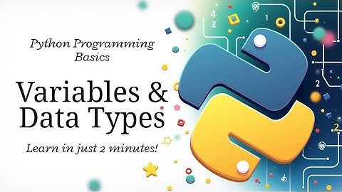 Learn Python Variables & Data Types in 2 Minutes | Python Basics for Beginners