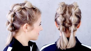 SUPER EASY Gym/Workout Hairstyle for Short Hair | Milabu