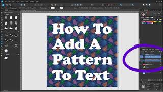 Celebrity Add Pattern to Text in Affinity Designer | 1 Minute Speed Tutorial Profile