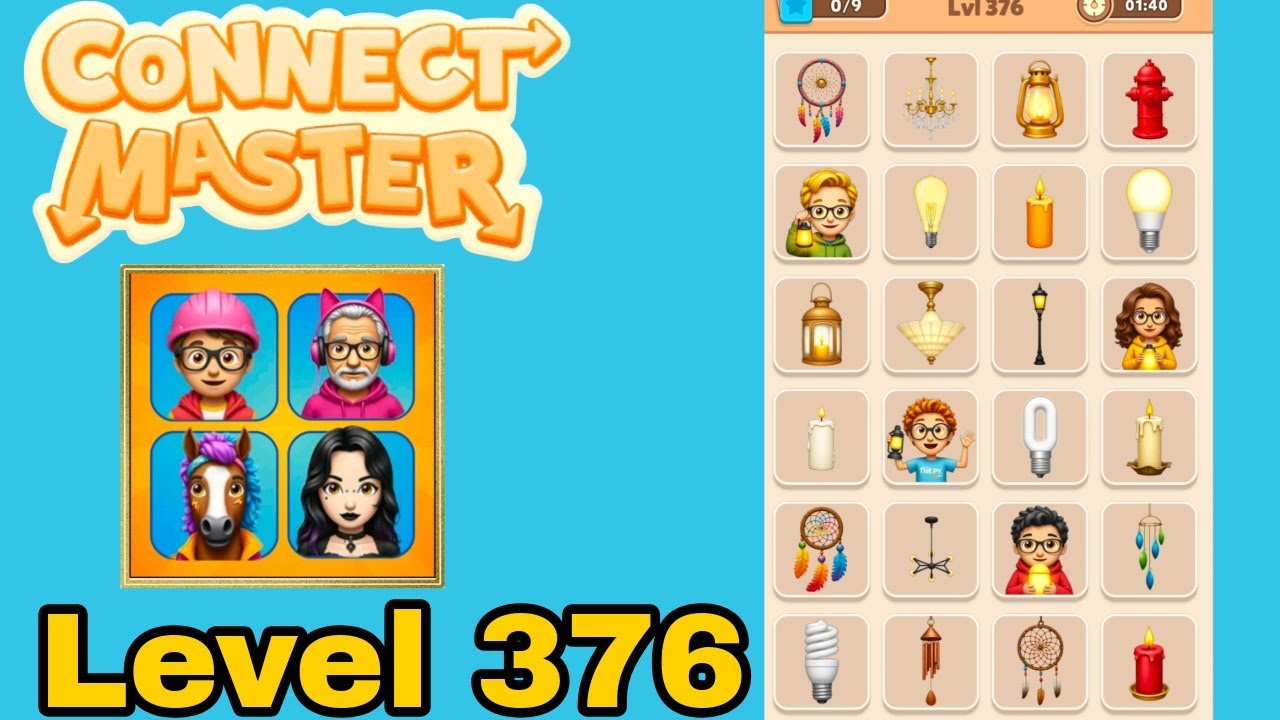 Connect master match puzzle level 376 solution walkthrough 