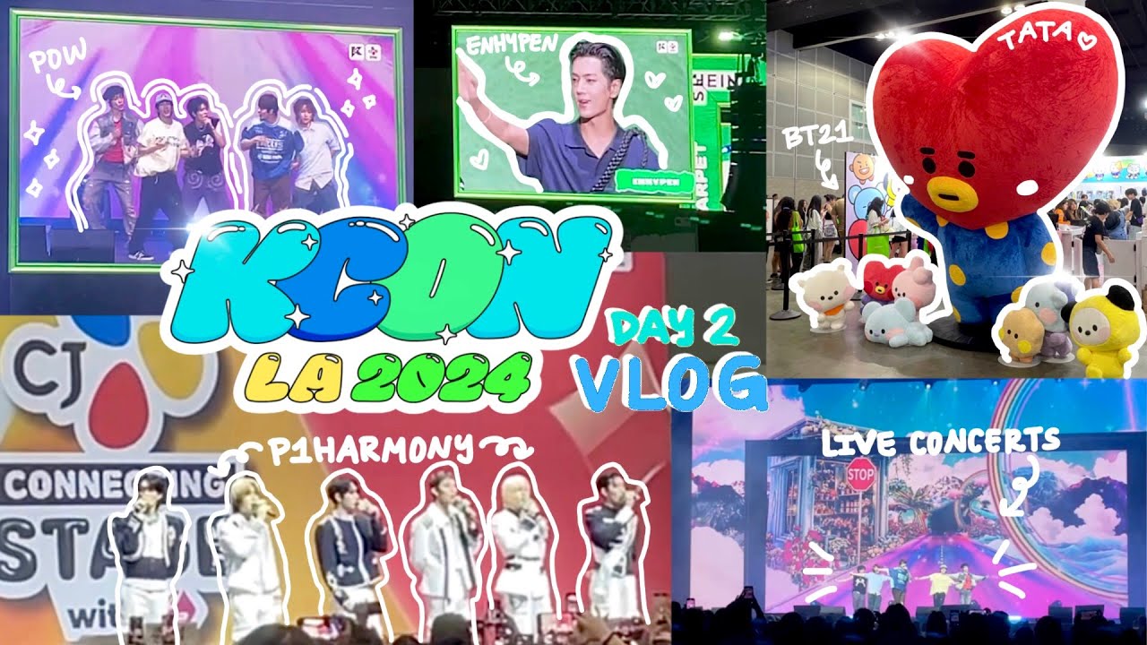 KCON LA 2024 DAY 2 VLOG 💖 ENHYPEN, POW, JEON SOMI, P1HARMONY