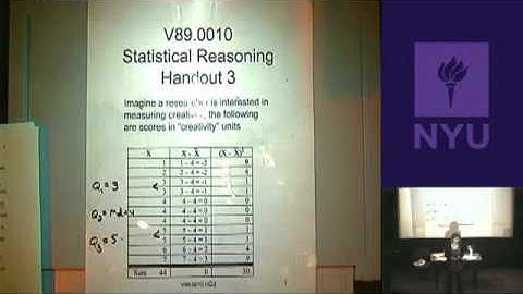 Measures of Central Tendency and Variability Part 1