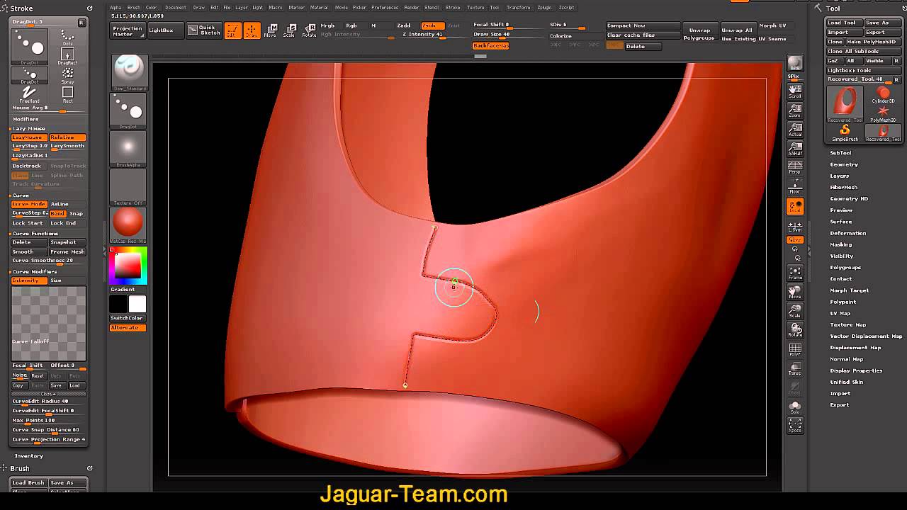 zbrush curve mode