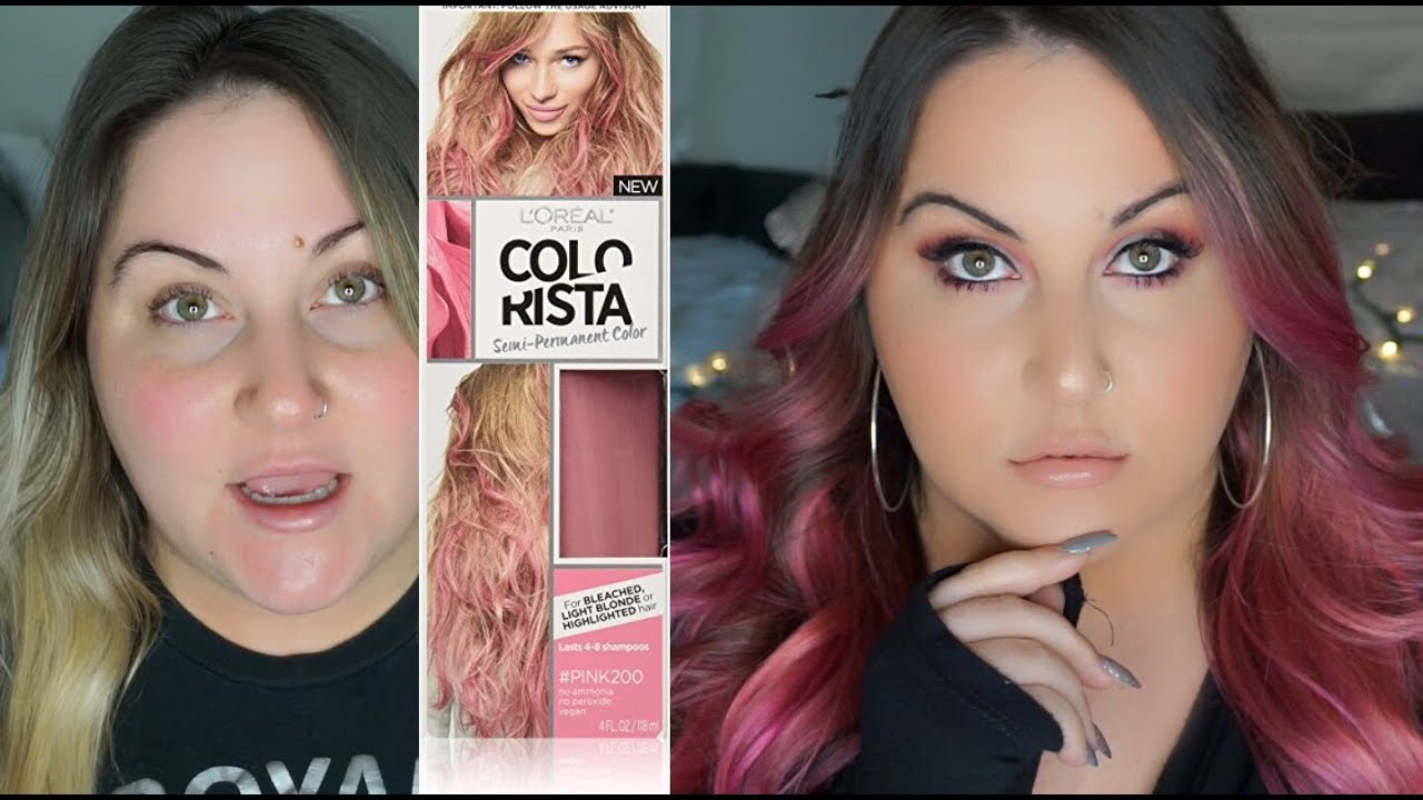 6. L'Oreal Colorista Hair Makeup in Hot Pink and Blue - wide 7