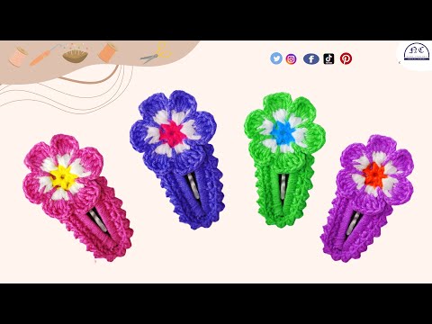 توكة وردة كروشيه أنيقة للبنات خطوة بخطوة مع الباترون المرفق