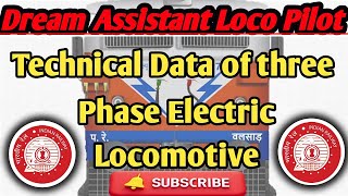 Technical Data of there Phase Electric Locomotive II Very Important Data WAP 5 / WAP 7 / WAG 9/9H II