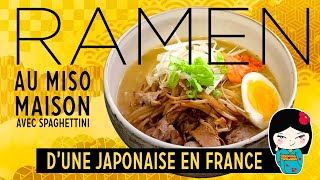 Recette facile : Râmen au miso d'une Japonaise en France, avec des pâtes spaghettini
