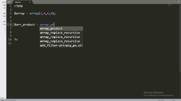 array product in php