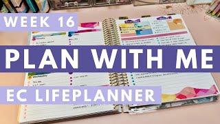 Week 16 | PLAN WITH ME! | Dashboard + EC Sticker Sheet | Stickering AFTER Pe 