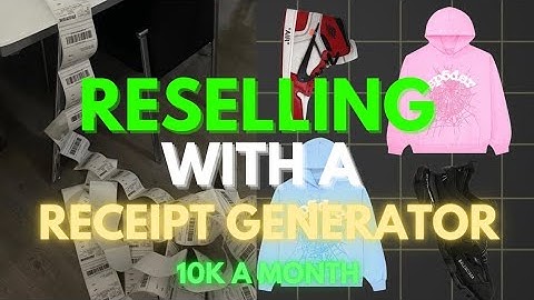 How to resell with a receipt generator