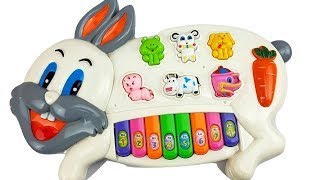 Musical Rabbit Toy Set For Toddlers, Play Animal Sounds, Musical Tunes With Flash Light Toy Video