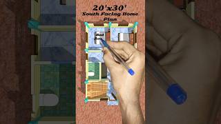 20x30 Detail Floor Plan with proper Measurements #shorts #home #shortvideo #house #building