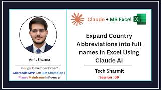 Convert Country Abbreviations to Full Names in Excel Using Claude AI - Claude AI for Excel - CE-09