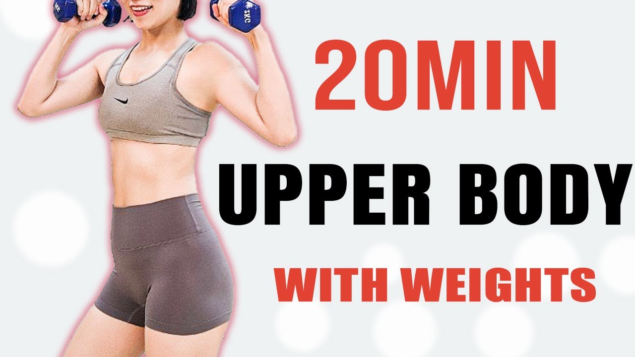 20 MIN TONED UPPER BODY I Workout With Weights, No Repeat, Home Workout ...
