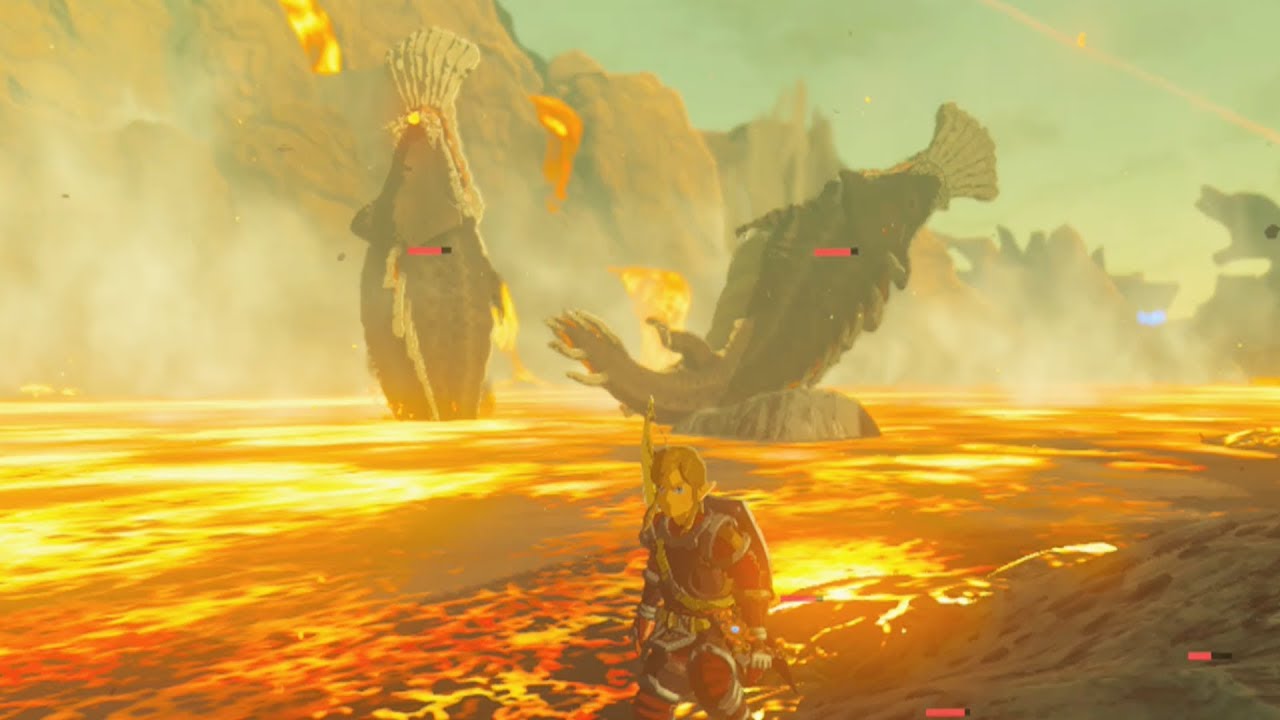 Moldugas Swim in the Lava Zelda Breath of the Wild YouTube