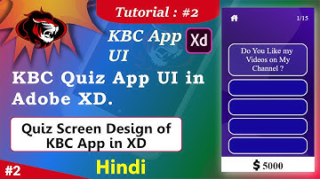KBC Quiz App in Adobe XD | Quiz App UI Prototype in Adobe XD | Quiz Design Screen Part 2