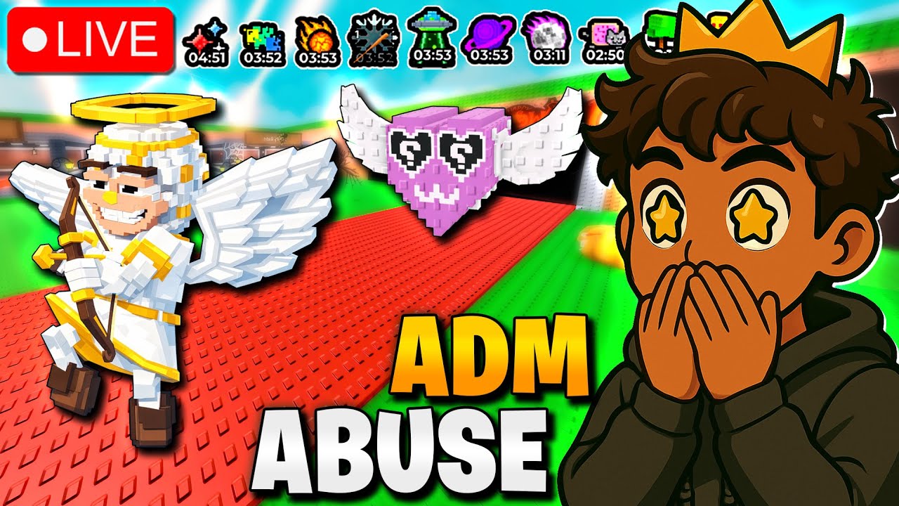 💘 EVENTO DE ADM ABUSE | VALENTINE UPDATE + NOVOS BRAINROT, LUCKY BLOCK + 20x LUCKY #roblox #brainrot
