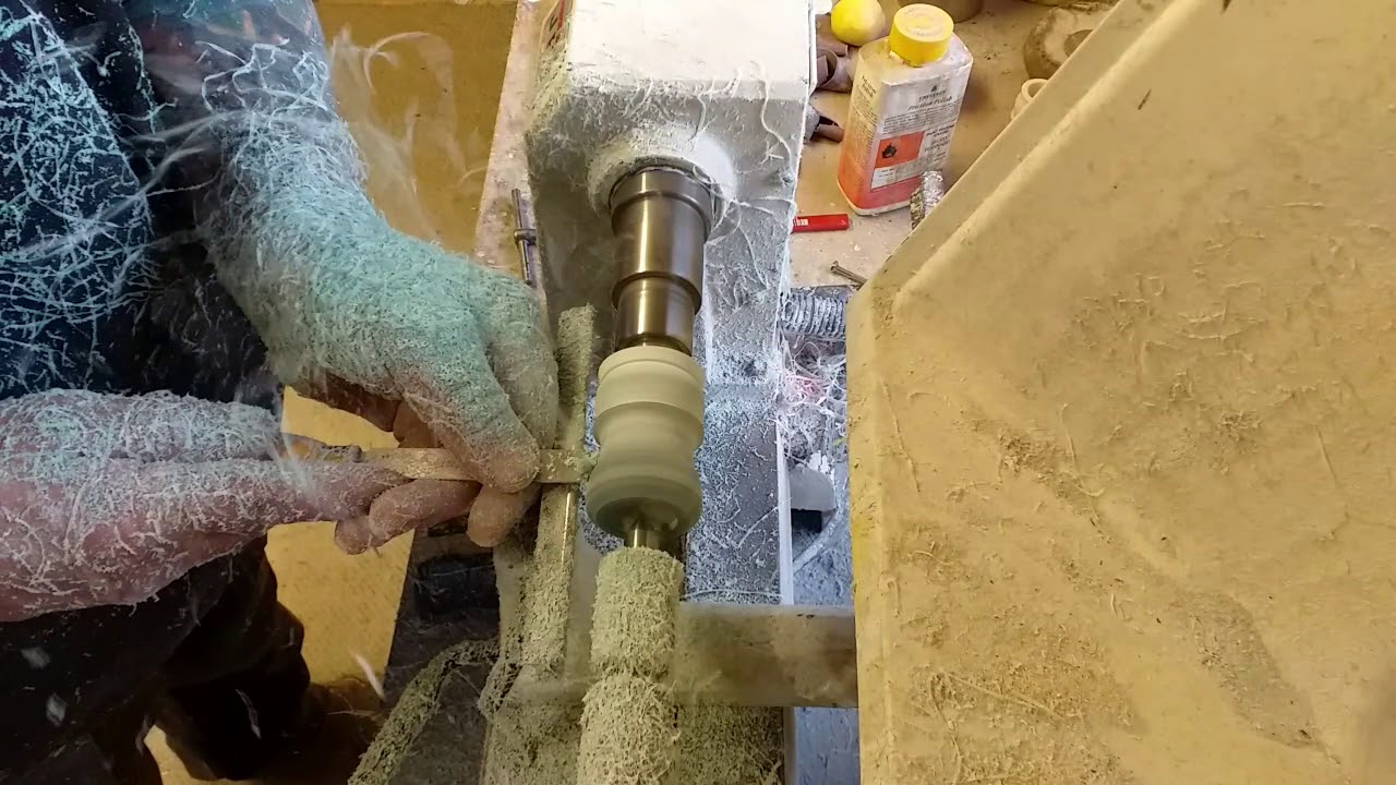 making the L7 shaving brush handle