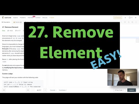 Leetcode Easy - Part 2 - 27 Remove Element