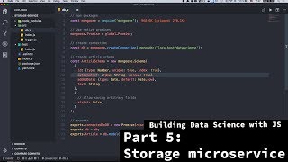 Building Data Science with JS - Part 5 - Storage microservice