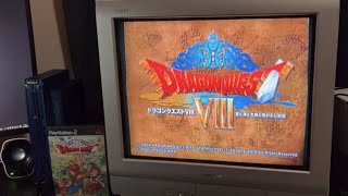 [PS2] Dragon Quest VIII (ドラゴンクエストVIII) Sharp 21C-FA70 ブラウン管テレビ CRT TV 実況