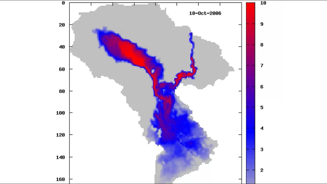 Flood Animation in the Lower Mekong River 2000-2009 - YouTube