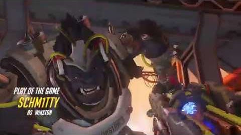 Overwatch - Winston getting two ults in seconds (Total Mayhem)