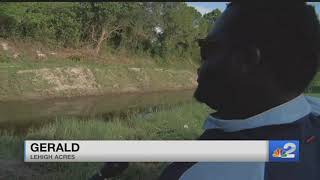 Lehigh Acres man clears canal with car breaks his back