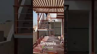 Terraza ❌ techo sol y sombra en madera