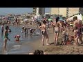 day at the beach Valras Plage sailing school jet ski fail summer crowds 11 August 2015