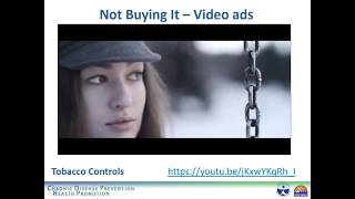 111919 - AK CDPHP Webinar #29 - Tobacco Prevention and Control's "Not Buying it!" campaign