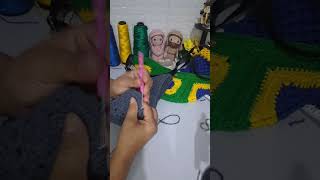 Fazendo a pochete.. # croche