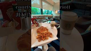 Breakfast in courtyard by Marriott JFK, NYC #jfkairport