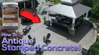 How To Antique Stamped Concrete! How To Stain Stamped Concrete Step By Step Antiquing Tutorial
