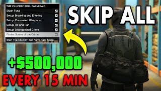 *EASY* SKIP ALL SETUP MISSIONS IN THE CLUCKIN' BELL FARM RAID HEIST IN GTA 5 ONLINE!