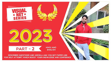 Solve Visual art paper 2023 - Part 2 | Visual Net Series | PYQ Net paper |