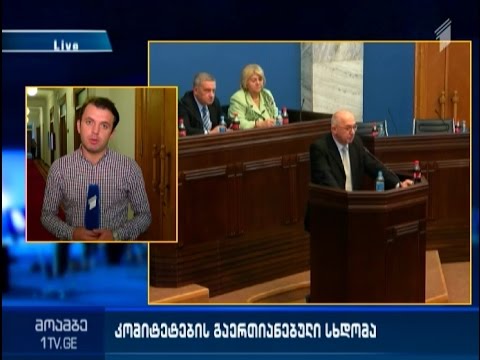 პარლამენტში პაატა ზაქარეიშვილს უსმენენ