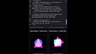 Colored Shapes — Parallax Glow Playground (less than 100 Lines, HTML/CSS/JS)