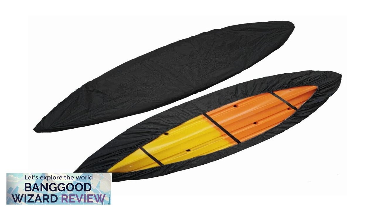 Kayak Cover with Adjustable Bottom Straps UV Resistant Dust Storage Shield Black Review