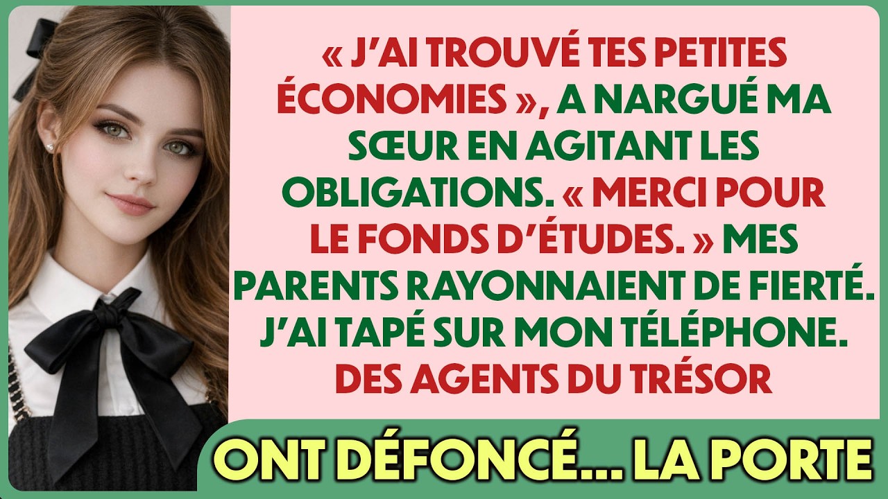 Ma sœur s’est moquée:« J’ai trouvé tes économies ! » en agitant les papiers—« Merci pour la fac ! »
