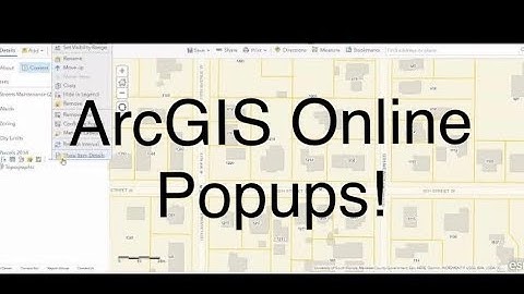 GIS users watch this about Popups in ArcGIS Online (ESRI) Web Maps - Classic Viewer