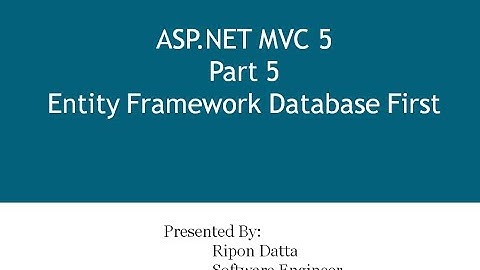 ASP.NET MVC 5 Step by Step: Part 5 Entity Framework Database First