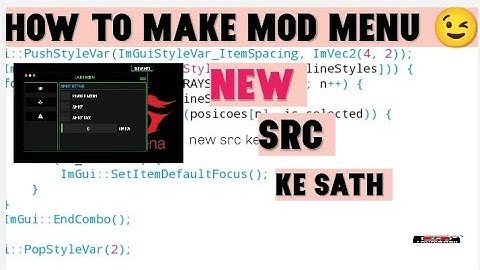 How to make mod menu 😉|New src ke sath 🌹|