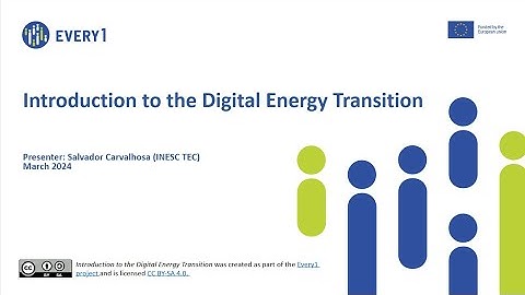 Introduction to the Digital Energy Transition