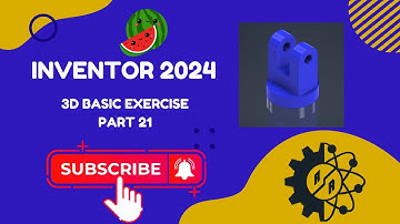 Autodesk Inventor 2024 | Part 3D Basic Exercise | Task 21 | Part For Assembly Robot Arm