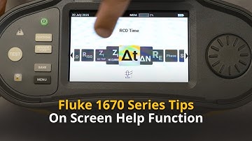 Fluke 1670 Series MFT Tips and Tricks | On Screen Help Function