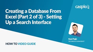 Creating a Database From Excel (Part 2 of 3) - Setting Up a Search Interface